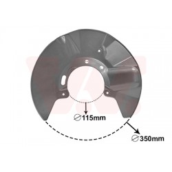 Protection disque frein avant gauche