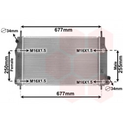 RADIATEUR ESSENCE 1.6 - 1.8 - 2.0 AT 620x395x25 