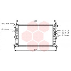 RADIATEUR ESSENCE 2.6 MT +AC 00+ 607x378x17 