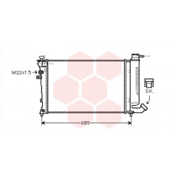 RADIATEUR ESSENCE 95+ 2.0i 8v 610x366x36 