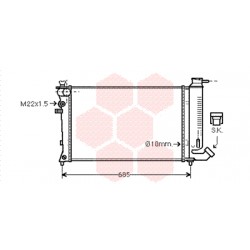 RADIATEUR DIESEL 95+ 1.8 D - 1.9 D +AC 610x365x36 (Voir Photo) 