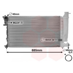 RADIATEUR DIESEL -95 1.9 TD (Voir Photo) 610x380x35 