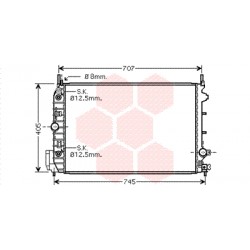 RADIATEUR DIESEL 05+ 1.9 TiD AT 650x415x27 