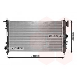 RADIATEUR ESSENCE 2.0i MT 680x398x16 Moteur: A 20 NFT 