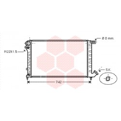 RADIATEUR DIESEL 1.8 D - 1.9 D -AC 670x377x24 Sans Tuyau 