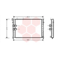 RADIATEUR DIESEL 96:97 2.1 TD 610x400x36 