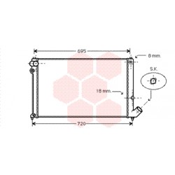 RADIATEUR DIESEL -5-99 1.9 D 55kW -AC 640x415x28 