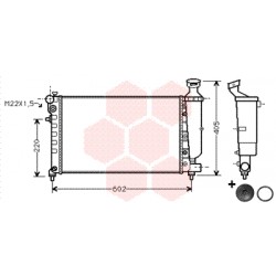 RADIATEUR ESSENCE 1.6i RALLY-1.6i 16V VALEO 530x322x24 