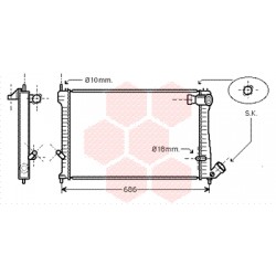 RADIATEUR DIESEL 1.9 TD AT 610x400x36 