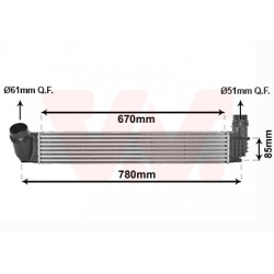 INTERCOOLER 1.6 dCi 657x105x80 