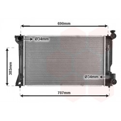 RADIATEUR ESSENCE 2.4 VVTi AT 625x378x25 