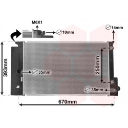 RADIATEUR ESSENCE 2.0i 16V VVTi AT 600x370x27 