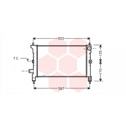 RADIATEUR ESSENCE 1.4i 16V GTi 497x233x20 