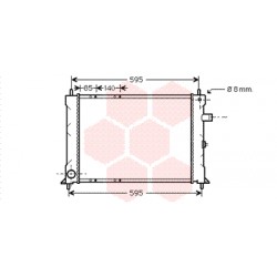 RADIATEUR ESSENCE 93+ 1.4 +AC 522x400x22 