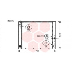 RADIATEUR DIESEL 3.0 TD 608x498x40 