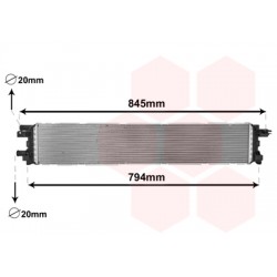 Radiateur pour intercooler refroidi à eau