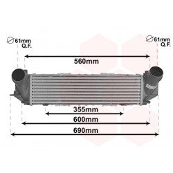 INTERCOOLER 520i 495x133x100 