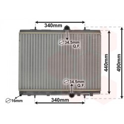 RADIATEUR All 380x565x23 Double QF connexion 