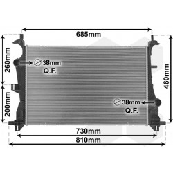 RADIATEUR DIESEL 2.0 Multijet AT 620x394x27 