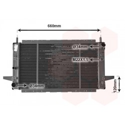 RADIATEUR ESSENCE 1.6inj. - 1.8i -AC 600x370x32 Moteur (C.V.H.) 