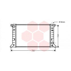 RADIATEUR DIESEL 2.5D AT 600x335x34 