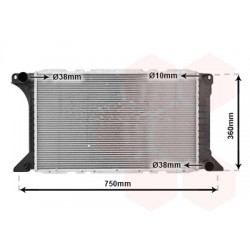 RADIATEUR DIESEL 2.5 TD 600x360x42 