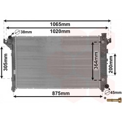 RADIATEUR ESSENCE 3.9 - 5.2 - 5.9 AT 00+ 802x493x32 Sans...