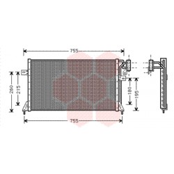 CONDENSEUR SANS BOUTEILLE 92  2.5i - 3.0i - 3.3i 650x385x20...