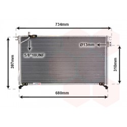CONDENSEUR SANS BOUTEILLE -96 2.7 TDi 635x372x18 