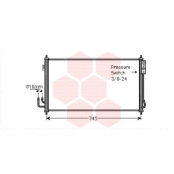 CONDENSEUR AVEC BOUTEILLE 3.5i 725x375x18 