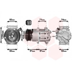 COMPRESSEUR AIRCO 1.6 EcoBoost -08-16 R134a 