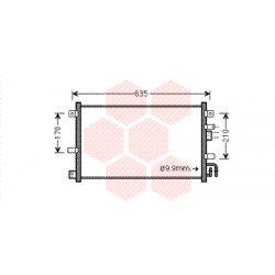 CONDENSEUR AVEC BOUTEILLE 1.8i - 2.0i 560x325x16 