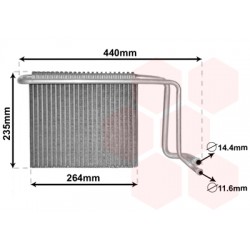 EVAPORATEUR AIRCO 109-111-115-119-122 263x235x65 Avant AC 