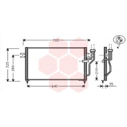 CONDENSEUR SANS BOUTEILLE 1.6- 1.8- 2.0- 1.8D- 2.0D 596x305x25 