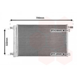 CONDENSEUR AVEC BOUTEILLE 1.6 THP 648x411x16 Moteur: EP6 CDTX...