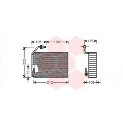 EVAPORATEUR AIRCO 2.0 HDi - 2.2 HDi MT 214x180x85 