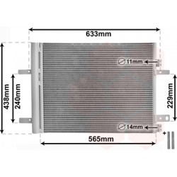 CONDENSEUR AVEC BOUTEILLE All 540x430x16 épaisseur: 16mm 