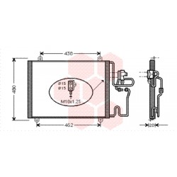 CONDENSEUR AVEC BOUTEILLE Turbo Diesel 96-98 568x443x16 