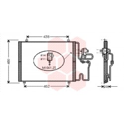 CONDENSEUR AVEC BOUTEILLE Essence 98-00 530x437x16 