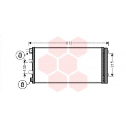 CONDENSEUR AVEC BOUTEILLE 2.3 CDTi VALEO 760x350x16 