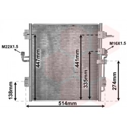 CONDENSEUR SANS BOUTEILLE J7 4.2 TD 99-01 520x445x16 